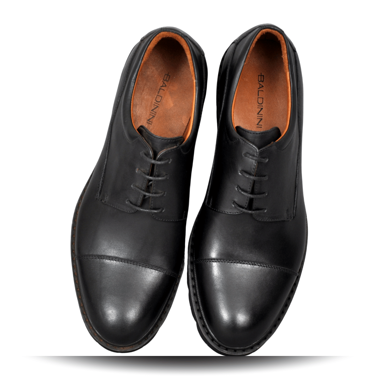 Chaussures Derby en Cuir Noir/548