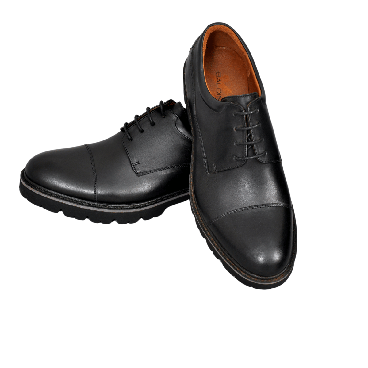 Chaussures Derby en Cuir Noir/548