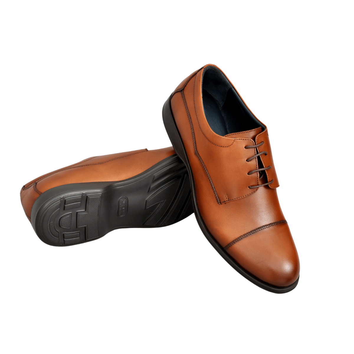 Chaussures en Cuir Tabac/Réf 909