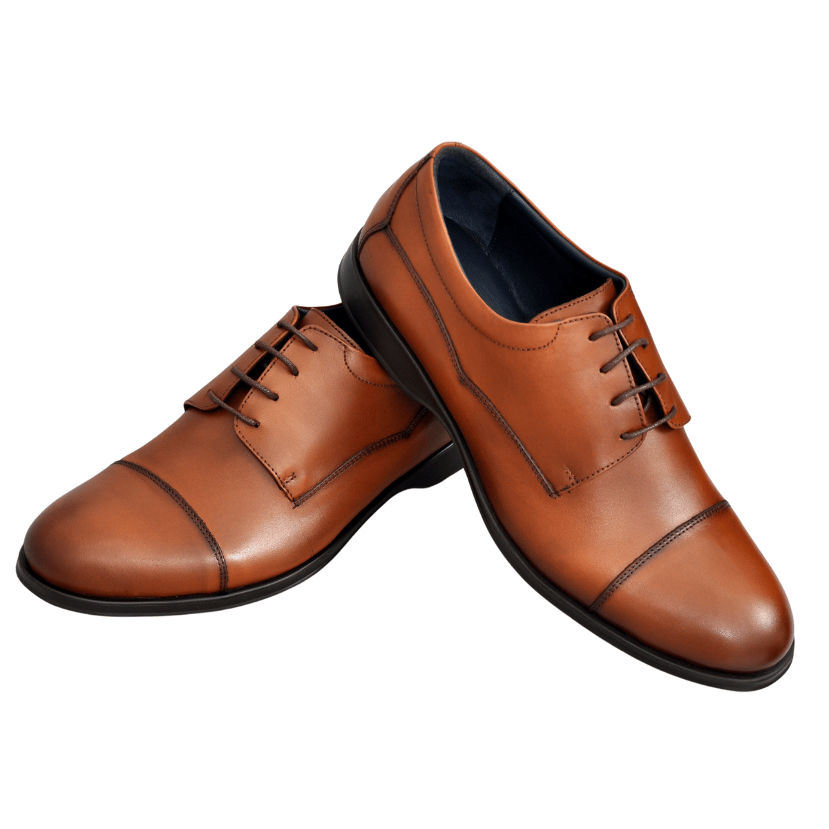 Chaussures en Cuir Tabac/Réf 909