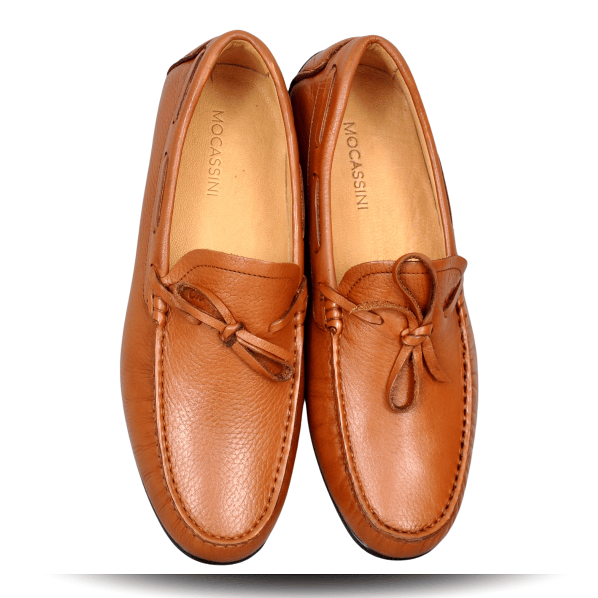Chaussures mocassin en cuir Marron/Réf 04
