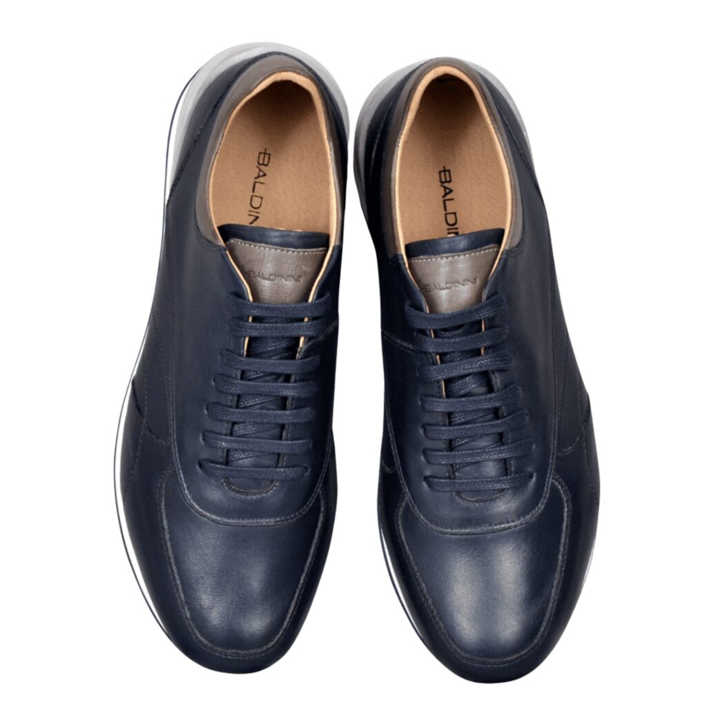 Sneakers Homme en Cuir /Réf 102 Bleu