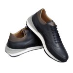 Sneakers Homme en Cuir /Réf 102 Bleu