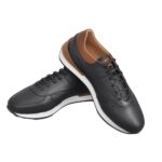 Sneakers Homme en Cuir Noir/Réf 101