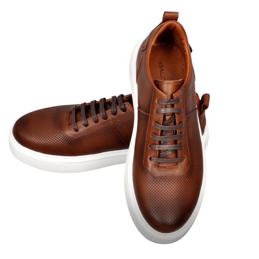 Sneakers Homme en Cuir Marron/Réf 521