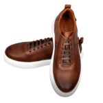 Sneakers Homme en Cuir Marron/Réf 521