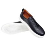 Sneakers Homme en Cuir Noir (Réf 521)