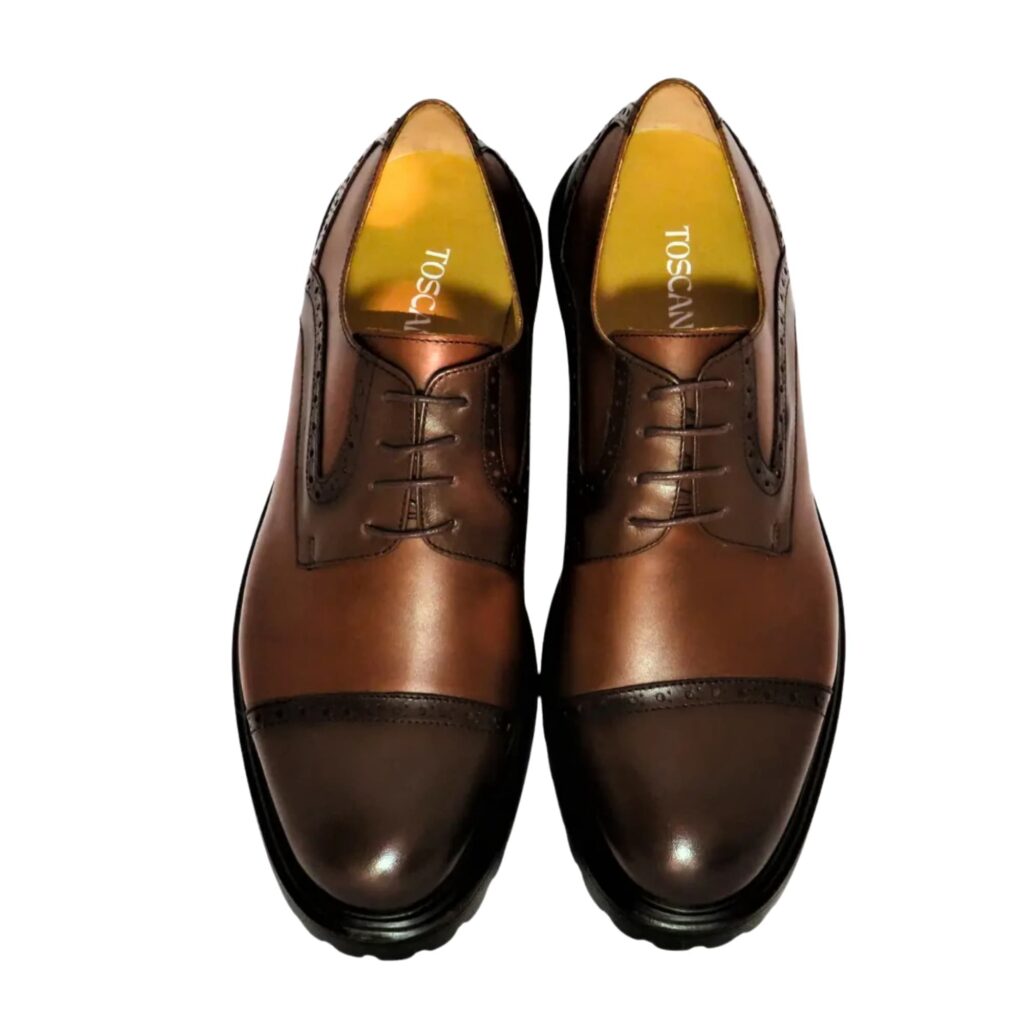 Chaussures Derby en Cuir Tabac (Réf RS02)