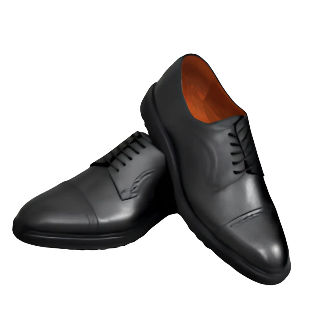 Chaussures Derby en Cuir Noir/Réf 508