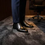 Chaussures Richelieu en Cuir Noir (Réf RS 06)