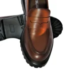 Chaussures College en Cuir Tabac (Réf RS04)